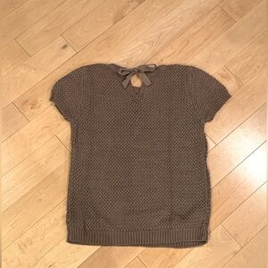 Loft short sleeve cable knit sweater
